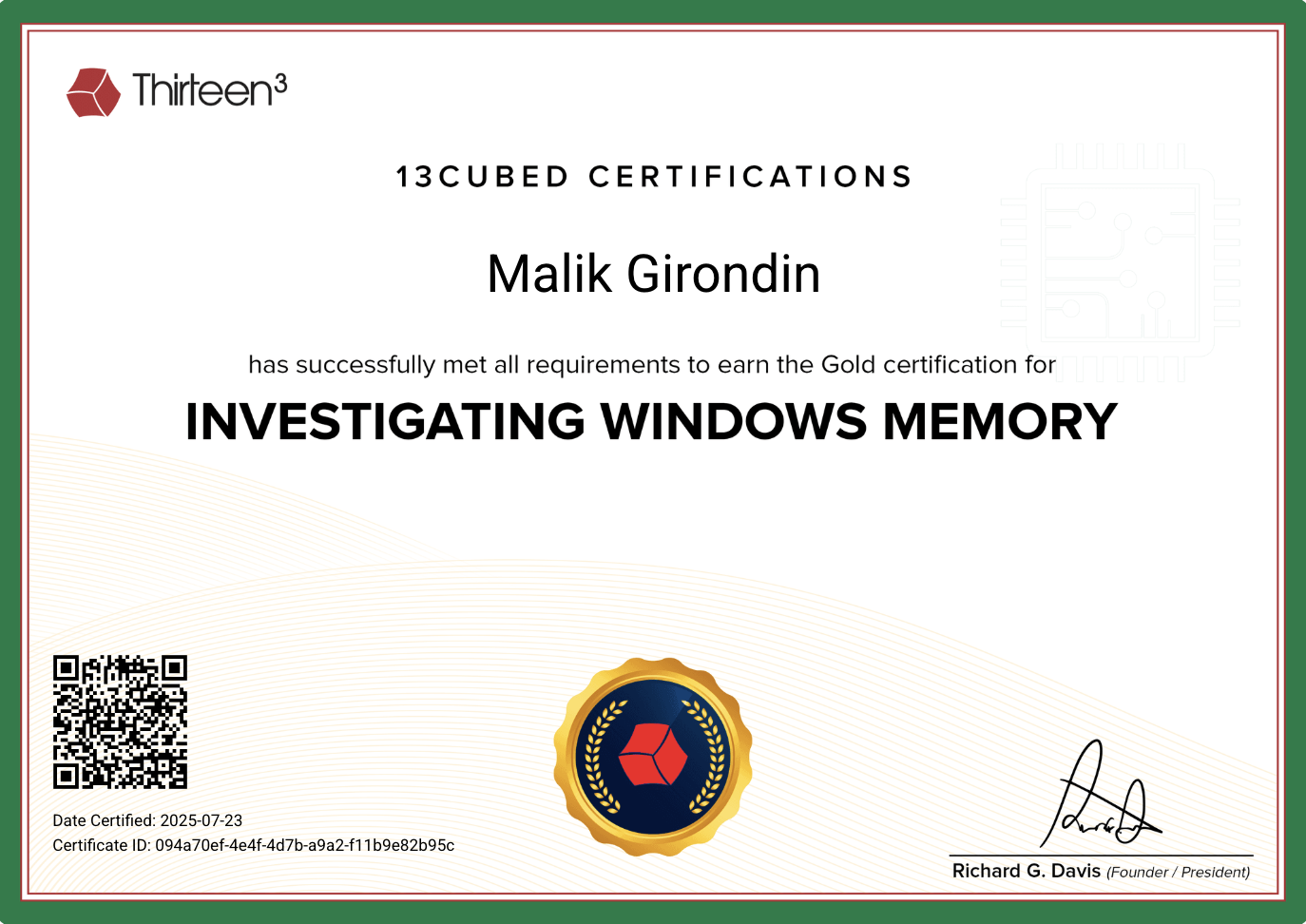 Certification 9